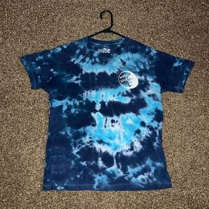 Happy Hour Tie Dye Vintage OG Dark/Light Blue White T Shirt